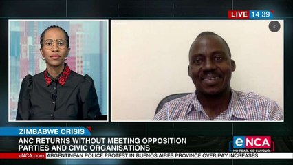 ANC returns without meeting opposition parties in Zimbabwe