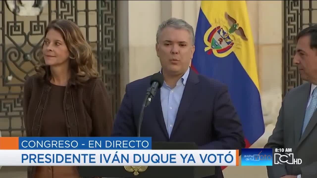 Presidente Duque invita a los colombianos a votar "a conciencia y bien"