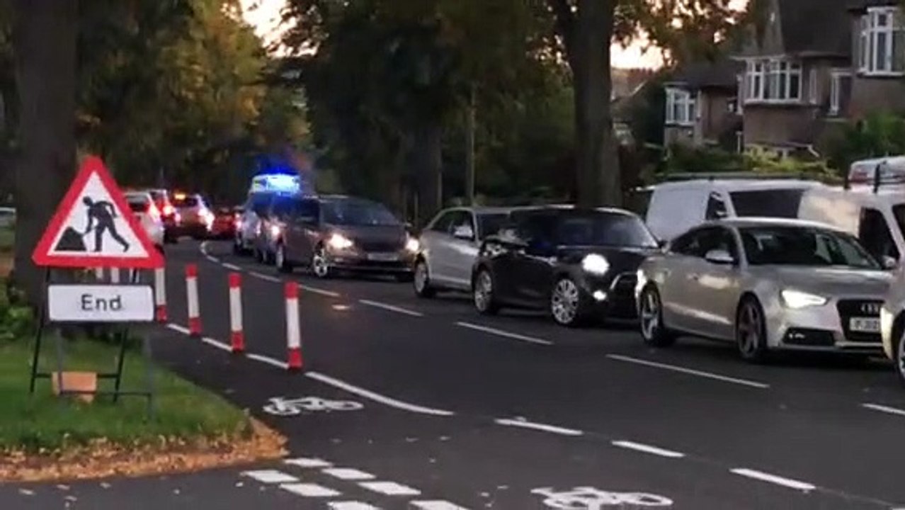 Ambulance gets stuck in Rushmere Road