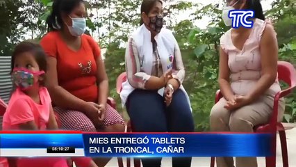 Dar una mano digital:Ministerio de Inclusión Económica y Social entregó tablets en Cañar