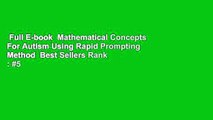 Full E-book  Mathematical Concepts For Autism Using Rapid Prompting Method  Best Sellers Rank : #5
