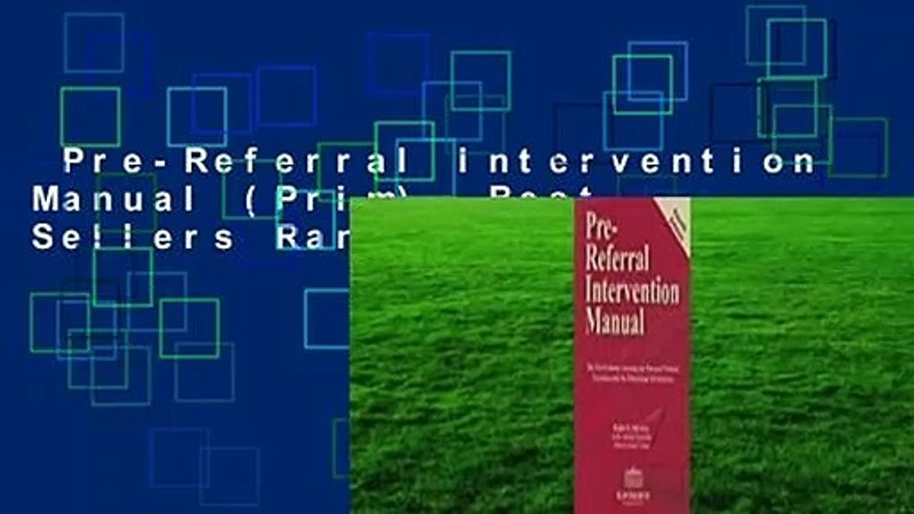 PreReferral Intervention Manual (Prim) Best Sellers Rank 4 video