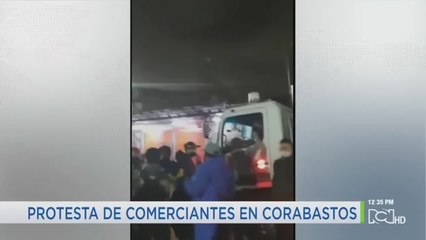 Protestas en Corabastos por medidas contra el coronavirus