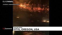 شاهد: سائق سيارة يصور حرائق أوريغون أثناء رحلته بين غابات الولاية