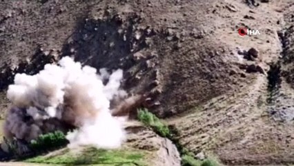 “Yıldırım-10 Norduz Operasyonu”nda ele geçirilenler böyle imha edildi