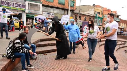 Con pitos y pancartas la Alcaldía de San Cristóbal promueve el autocuidado contra el covid-19