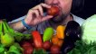 ASMR VEGAN | ASSORTED VEGETABLES AND FRUITS | MUKBANG | EATING SOUND (NO TALKING)  BEST SOUND