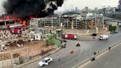 Nuevo y voraz incendio prende las alarmas en Beirut