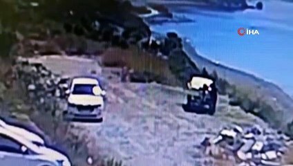 Tekne motoru çaldığı iddia edilen şahıs yakalandı, hırsızlık anı kamerada