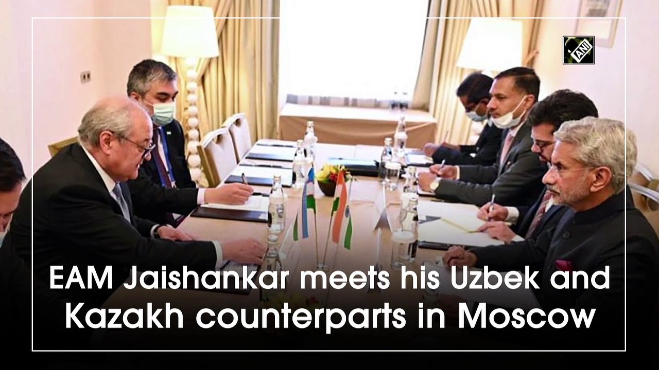 EAM Jaishankar meets his Uzbek and Kazakh counterparts in Moscow