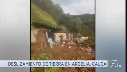 Tres personas muertas deja deslizamiento en Argelia, Cauca