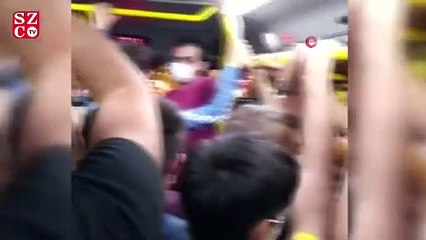 Arnavutköy'de tıka basa dolu minibüs pes dedirtti