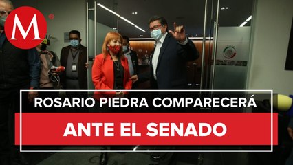 Rosario Piedra llega a Senado para comparecer tras toma de CNDH