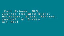 Full E-book  NIV, Journal the Word Bible, Hardcover, Black: Reflect, Journal, or Create Art Next