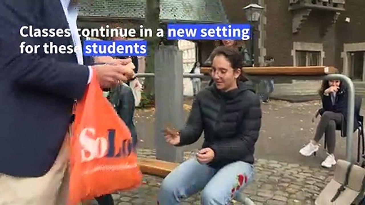 Netherlands university offers outdoor classes for students amid pandemic