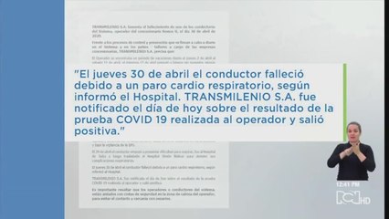 TransMilenio confirma muerte de conductor por covid-19