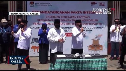 Bakal Paslon Pilkada Kalsel Sepakati Pakta Integritas Patuhi Protokol Kesehatan