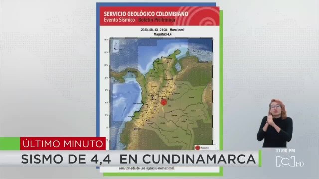 Sismo de magnitud 4,6 sacudió el centro de Colombia