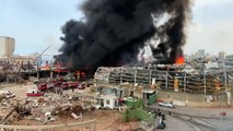 الرئيس اللبناني يقول إن حريق المرفأ قد يكون عملاً 
