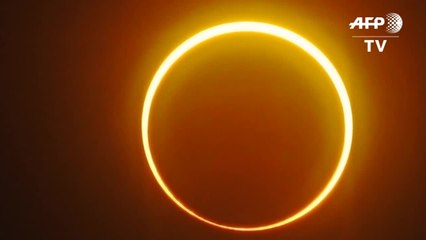 VIDEO: Así se vio el último eclipse alunar de la década conocido como "anillo de fuego"
