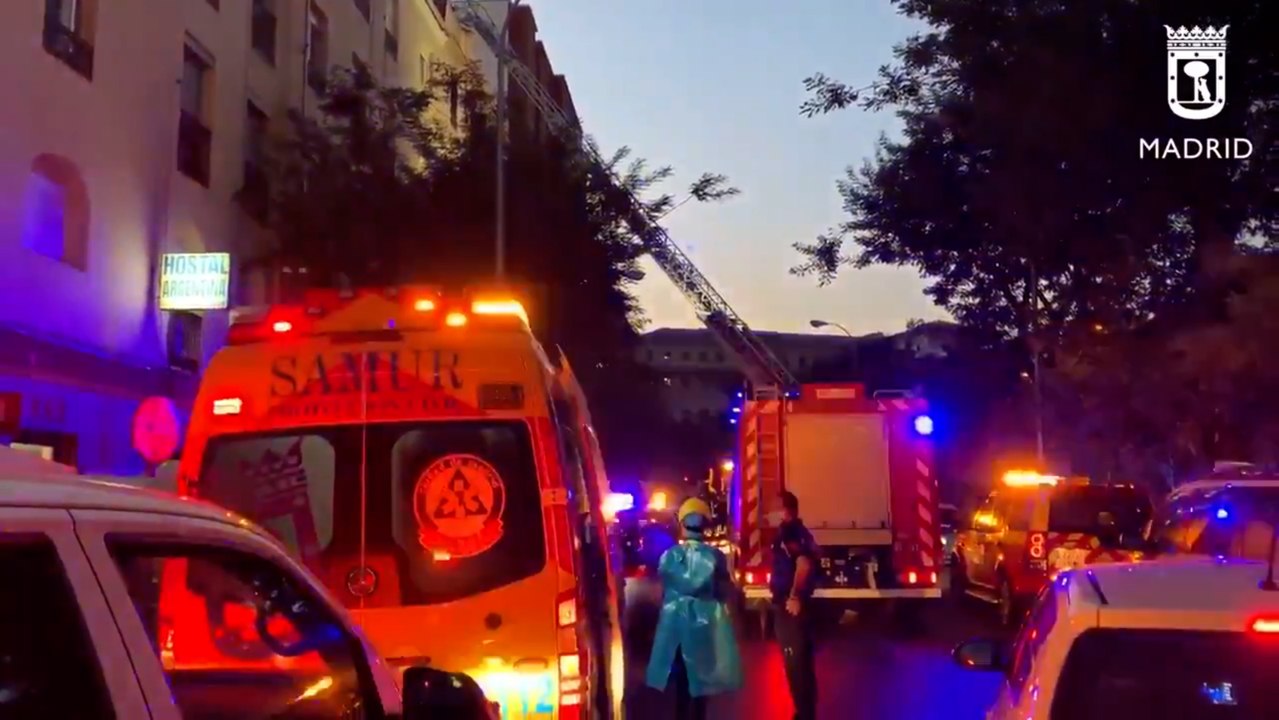 Controlado un incendio en el barrio de Atocha (Madrid)