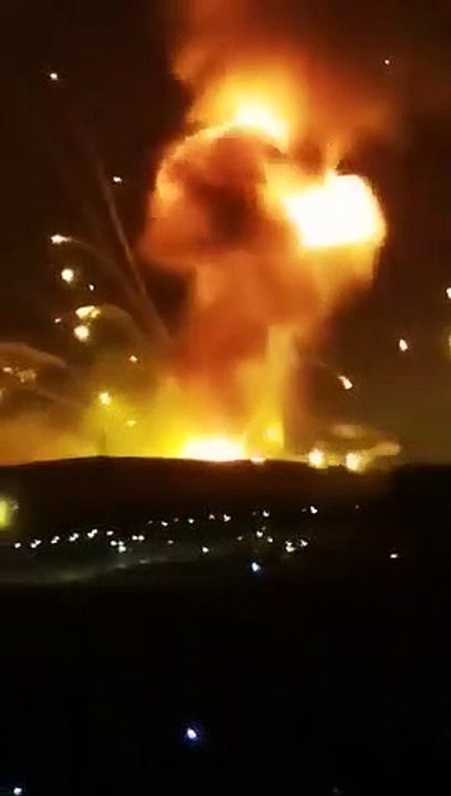 The big explosion that occurred in the city of Zarqa in Jordan.