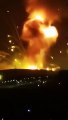 اقرب نقطه الانفجار الكبير الذي وقع في مدينة الزرقاء في  الأردن An explosion in Zarqa, Jordan.