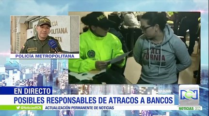 Capturan a cuatro personas presuntamente dedicadas a asaltar entidades bancarias en Bogotá