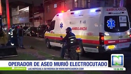 Operador de aseo de Bogotá murió electrocutado con un cable de alta tensión