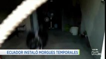 Instalan morgues temporales en Guayaquil, Ecuador, por coronavirus