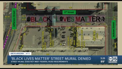 'Black Lives Matter' street mural denied in Phoenix