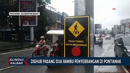Dishub Pontianak Pasang Rambu Penyeberangan Pelican Crossing