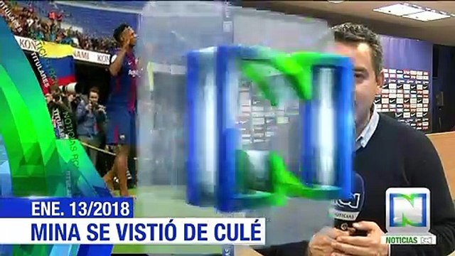 Yerry Mina fue presentado oficialmente como nuevo jugador del Barcelona