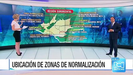 Así quedaron distribuidas en las regiones las zonas de normalización