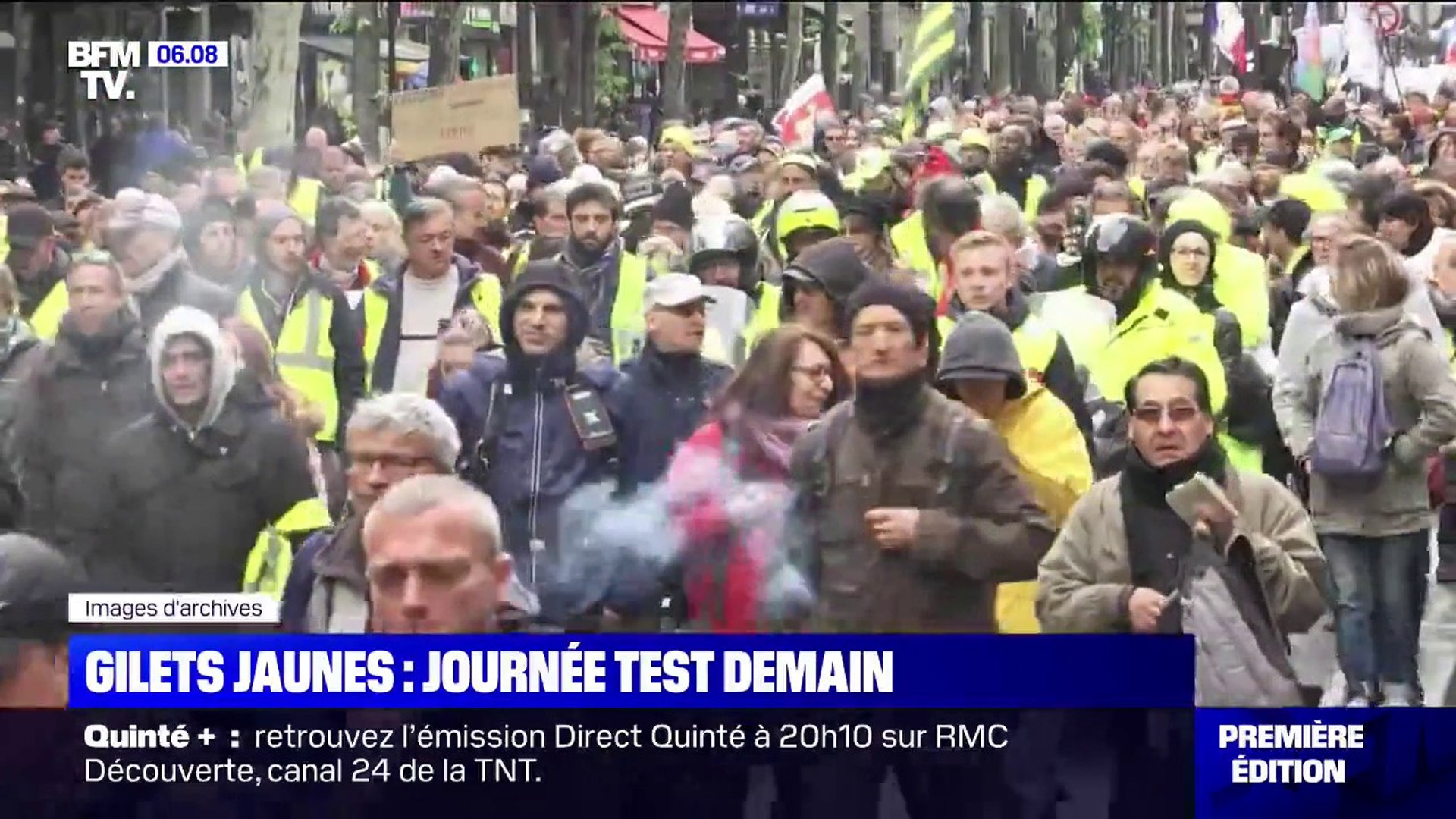 Les gilets jaunes se réunissent à Paris samedi, un test pour le mouvement -  Vidéo Dailymotion