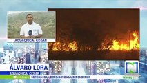 Continúan las emergencias por incendios forestales en el Cesar