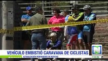 Un ciclista murió y tres más resultaron heridos en accidente en la vía La Calera