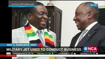 Military jet used to conduct business