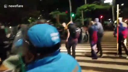 Colombian police clash with protesters for second night over police custody death