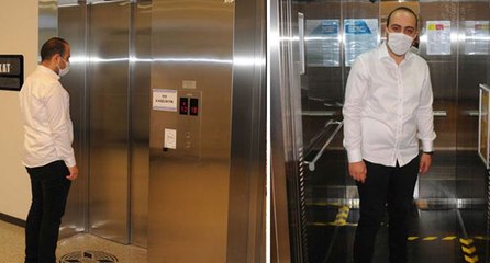 Koronavirüse karşı ses komutuyla çalışan asansör