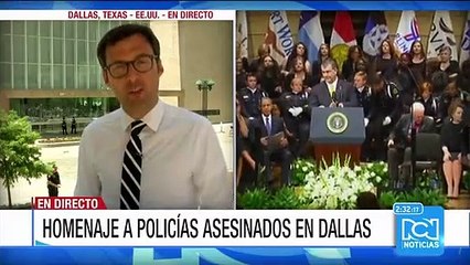 En Dallas rinden tributo a policías asesinados por francotirador