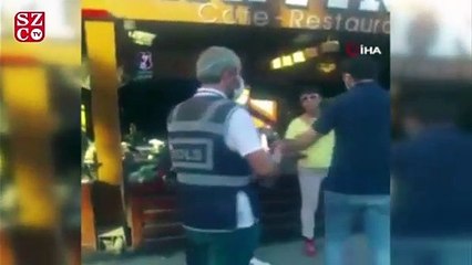 Maske takmamak için polise direnen kadın görenleri çileden çıkardı