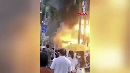 Çin'de otelde doğalgaz patlama anı