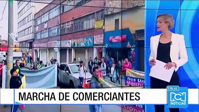 Vendedores protestan en Bogotá por llegada de comerciantes chinos