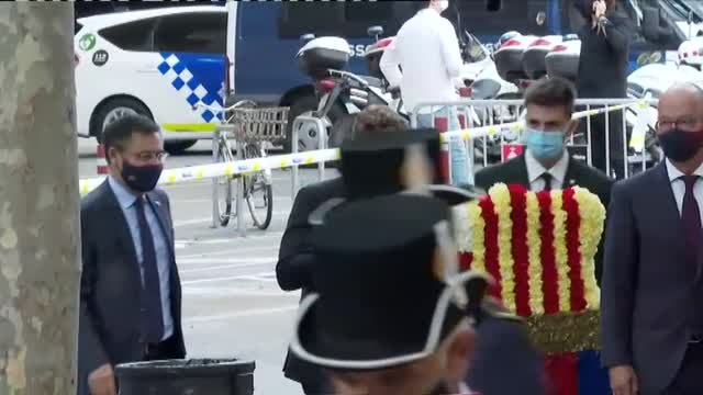 El Barça se suma a la ofrenda floral por la Diada