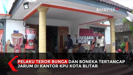 Ini Rekaman CCTV Teror Bunga dan Boneka di Kantor KPU Blitar