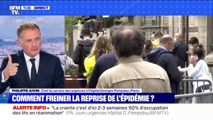 Tests Covid-19: le Pr Philippe Juvin estime qu'il faut "donner la priorité" aux malades et aux cas contacts