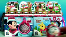 Santa Claus Express Train Kinder Eggs SURPRISE with Mickey Minnie Pooh Tigger Surprise Eggs