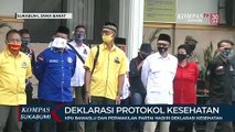 KPU Bawaslu Dan Perwakilan Partai Hadiri Deklarasi Kesehatan