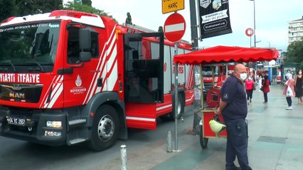 Şişli'de AVM'de yangın çıktı